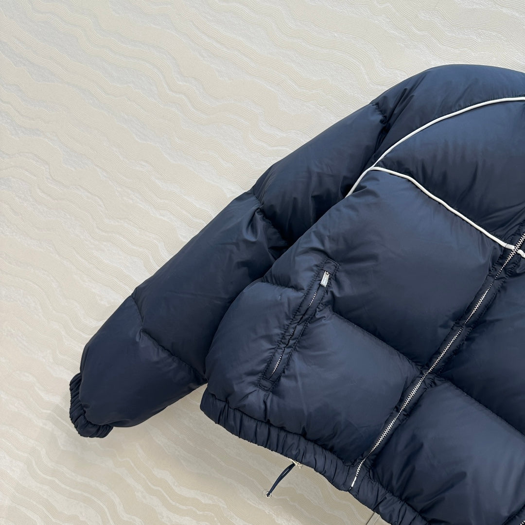 Miu Miu 25 Down Jackets Navy Blue Polyester 304425