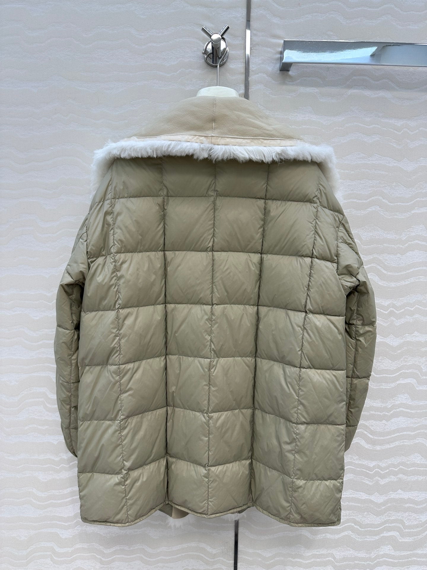 LP Zadig & Voltaire Kidea Parka Jacket Beige Khaki Fur 341232