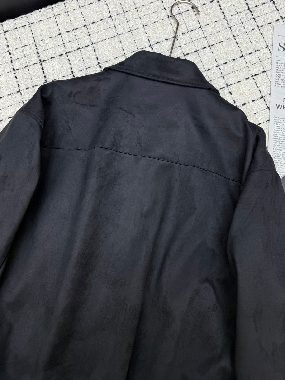 CD 26S Black Sheepskin Velvet Drawstring Jacket 428125