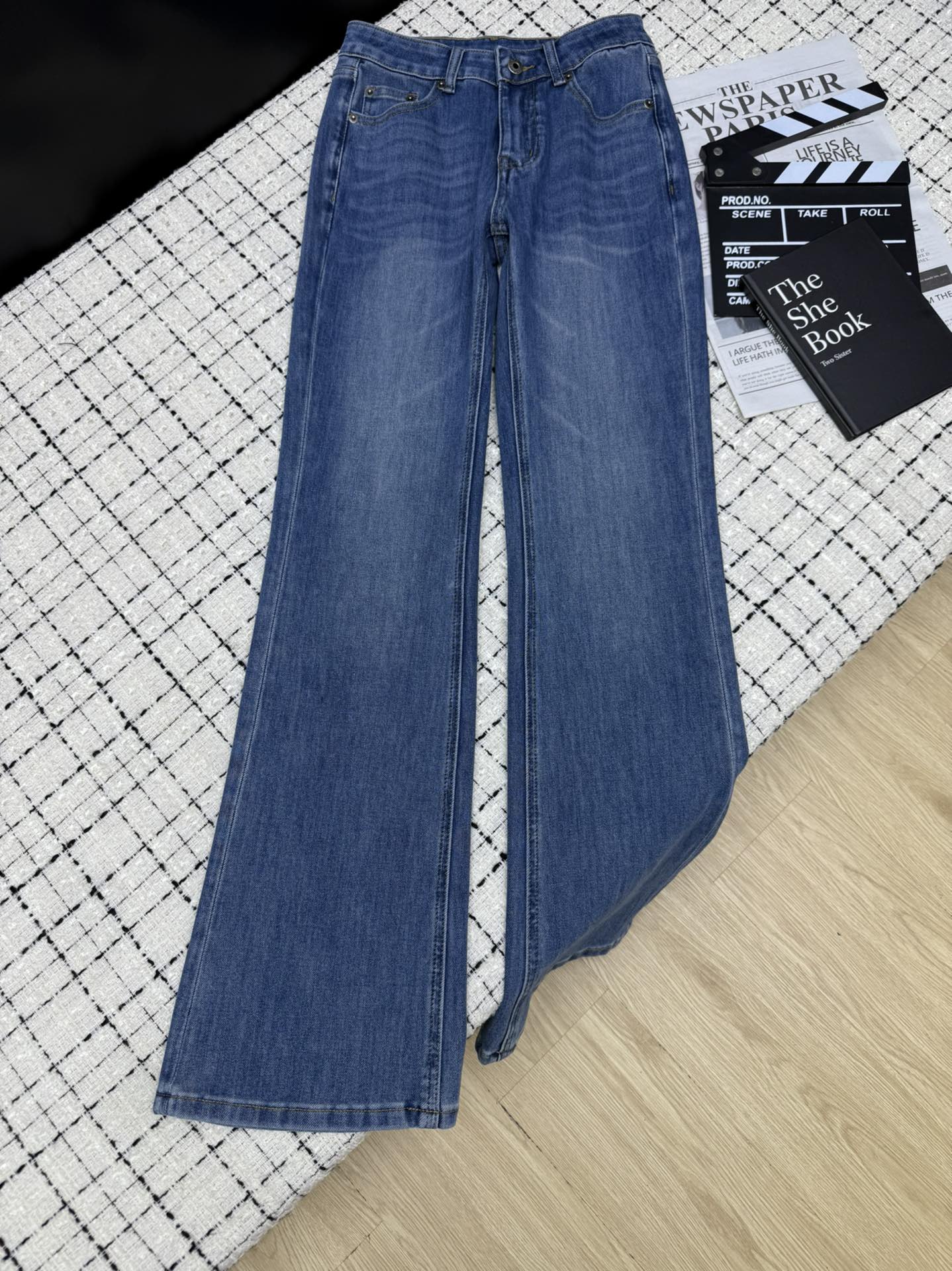 Loewe Flared Jeans Embroidered Logo Applique 404879