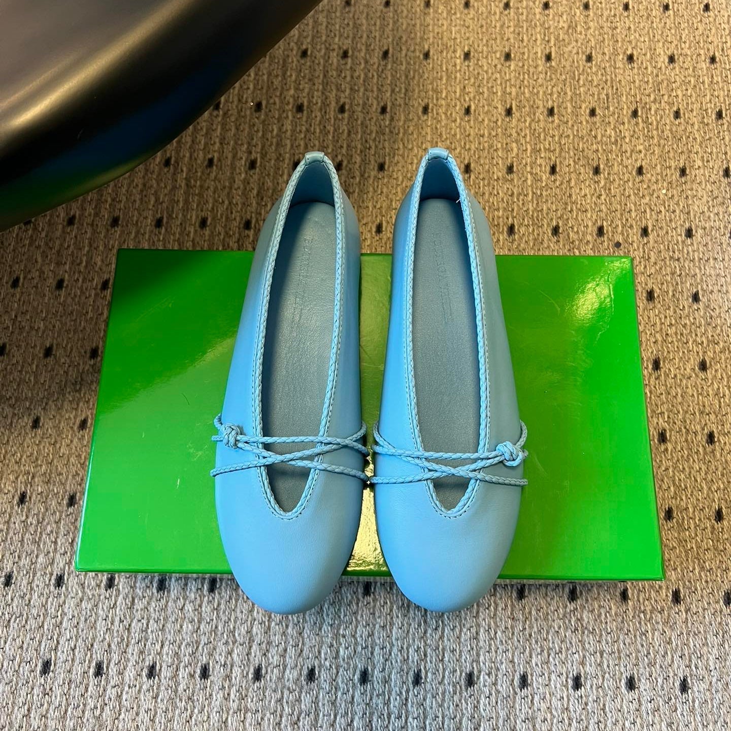BV 26s Espadrille Ballet Flats Blue Lambskin