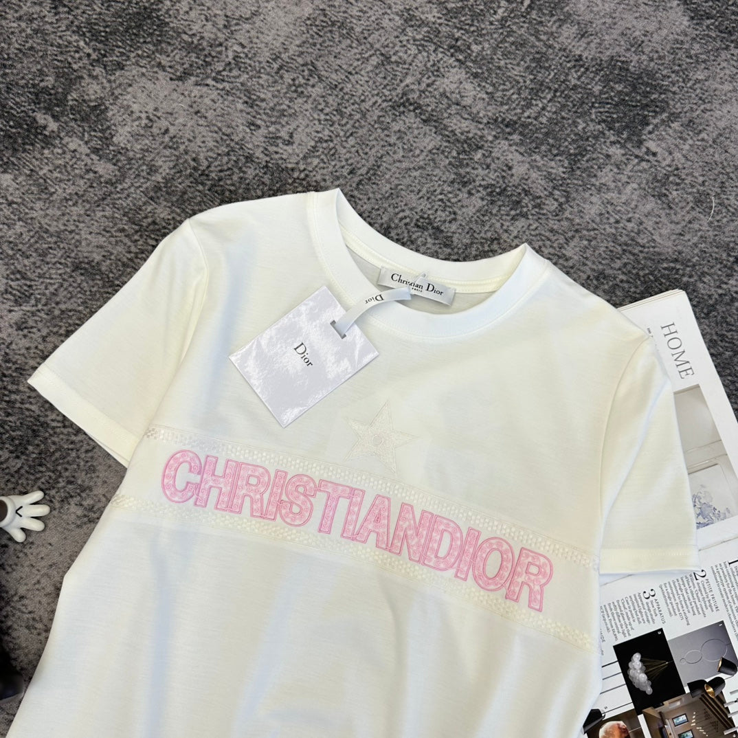 CD SS26 Signature T-shirt Cotton 350555