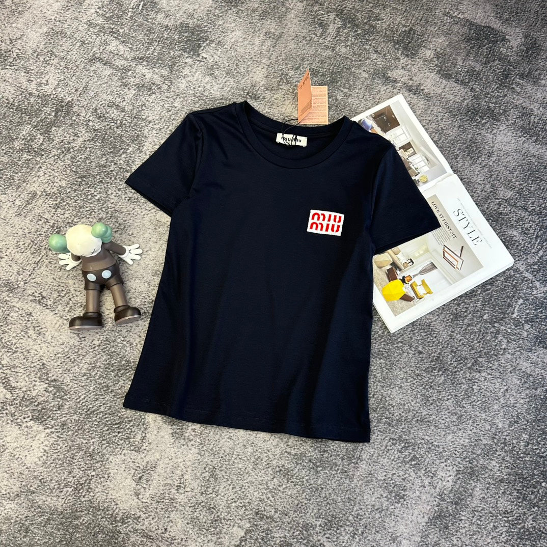 Miu SS26 Short-Sleeve T-Shirt Cotton 350883
