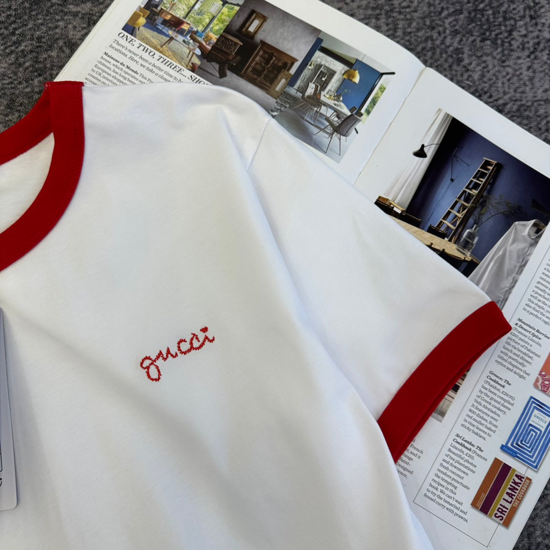 GG SS26 Short-Sleeve T-Shirt White Cotton 350715