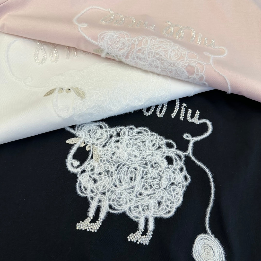 CD SS26 Sheep-Print T-shirt Cotton 350682