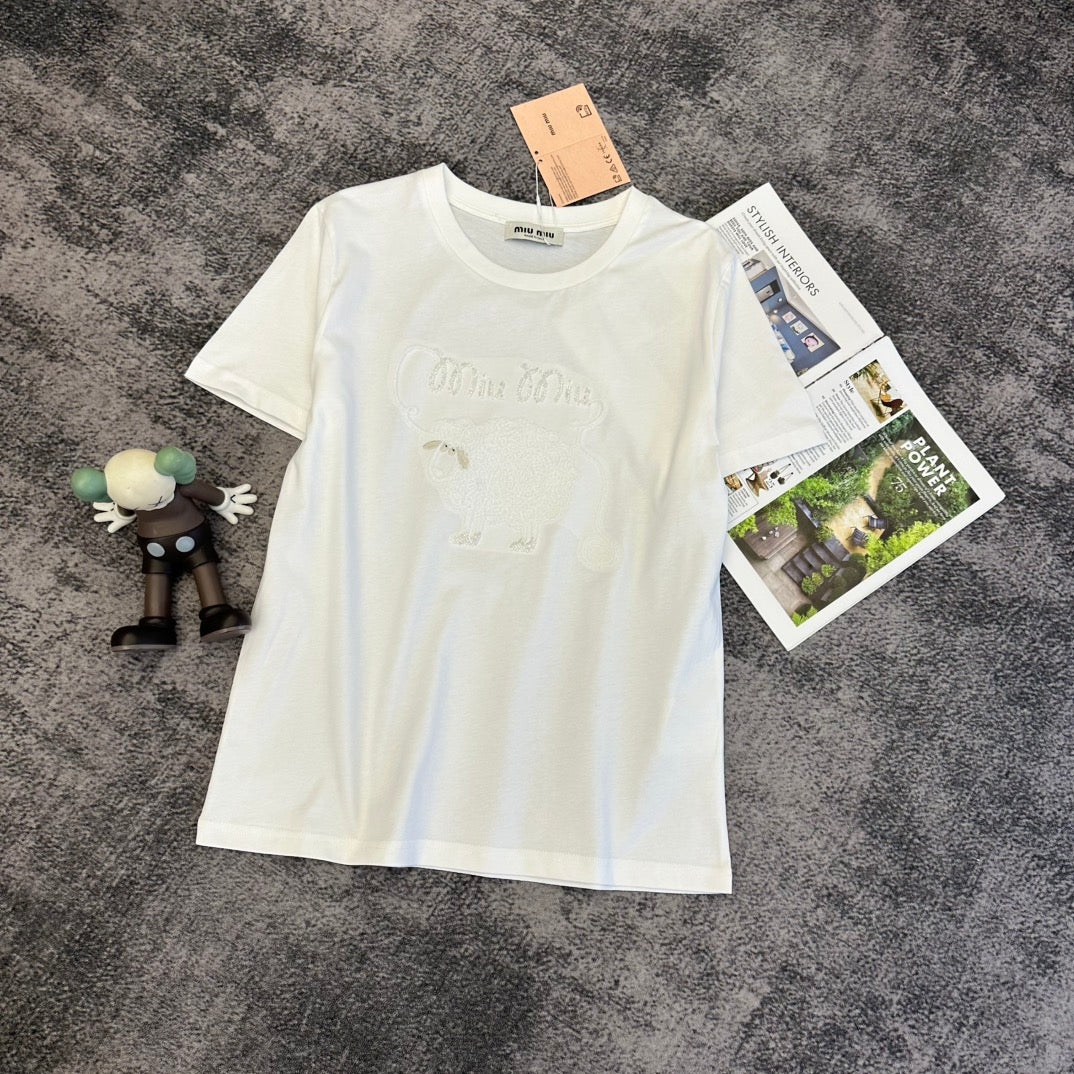 CD SS26 Sheep-Print T-shirt Cotton 350682