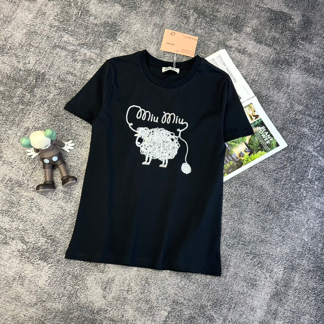 CD SS26 Sheep-Print T-shirt Cotton 350682