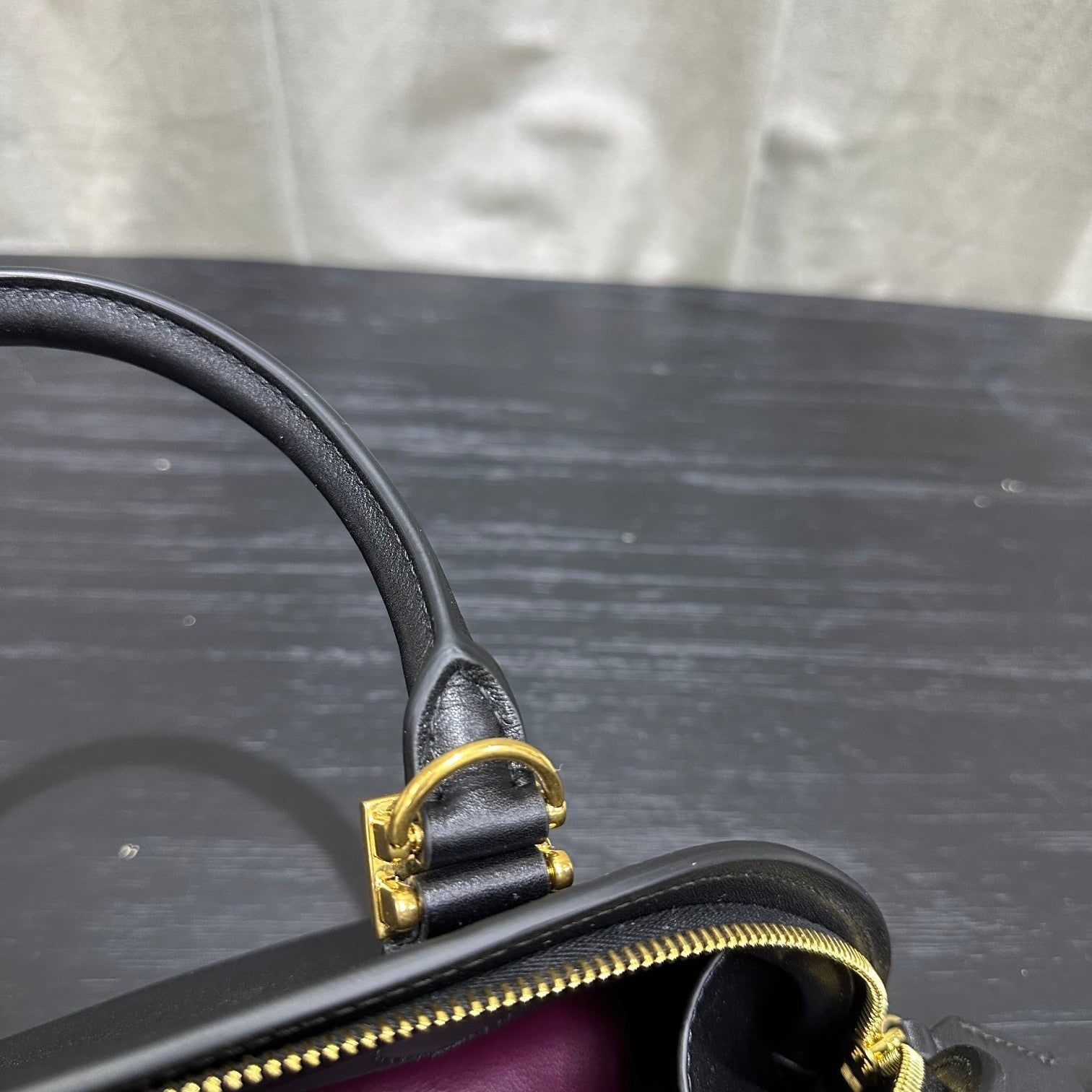 Balenciaga Bolero Bowling Bag Black Calfksin