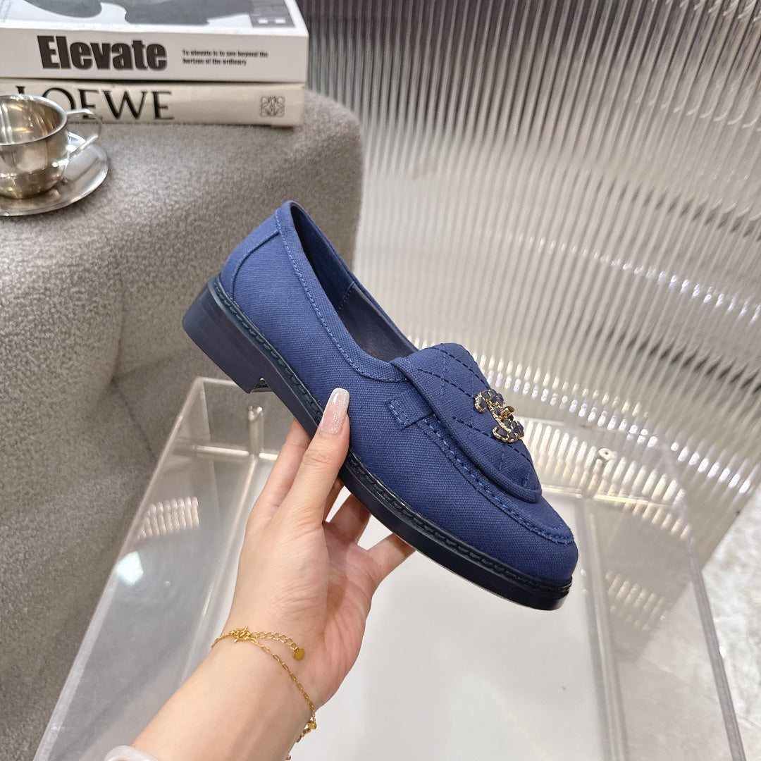 CC SS26 Loafers Blue Canvas 678952