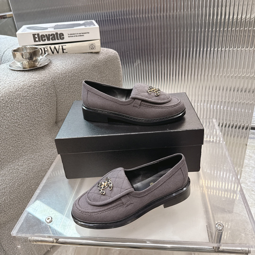 CC SS26 Loafers Grey Canvas 678953