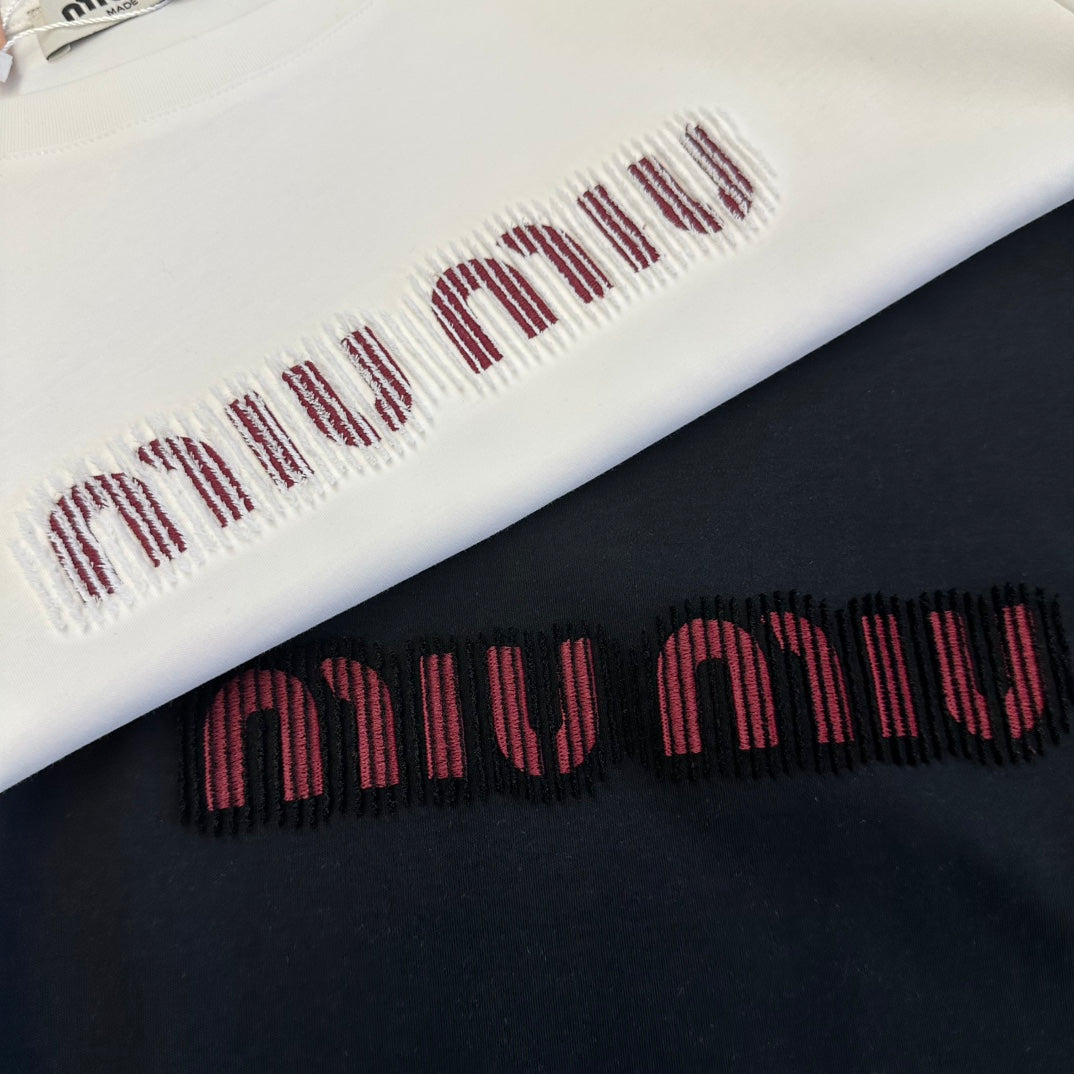 Miu Short-Sleeve T-Shirt Cotton 370028