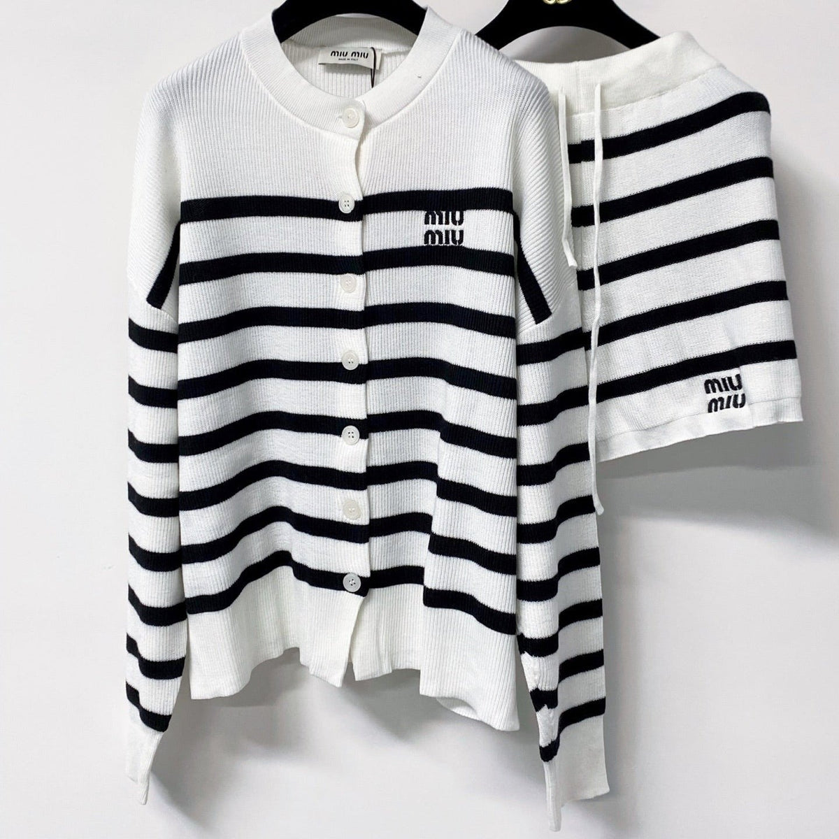 Miu Miu 26s Knit Cardigan & Mini Skirt Set 1425