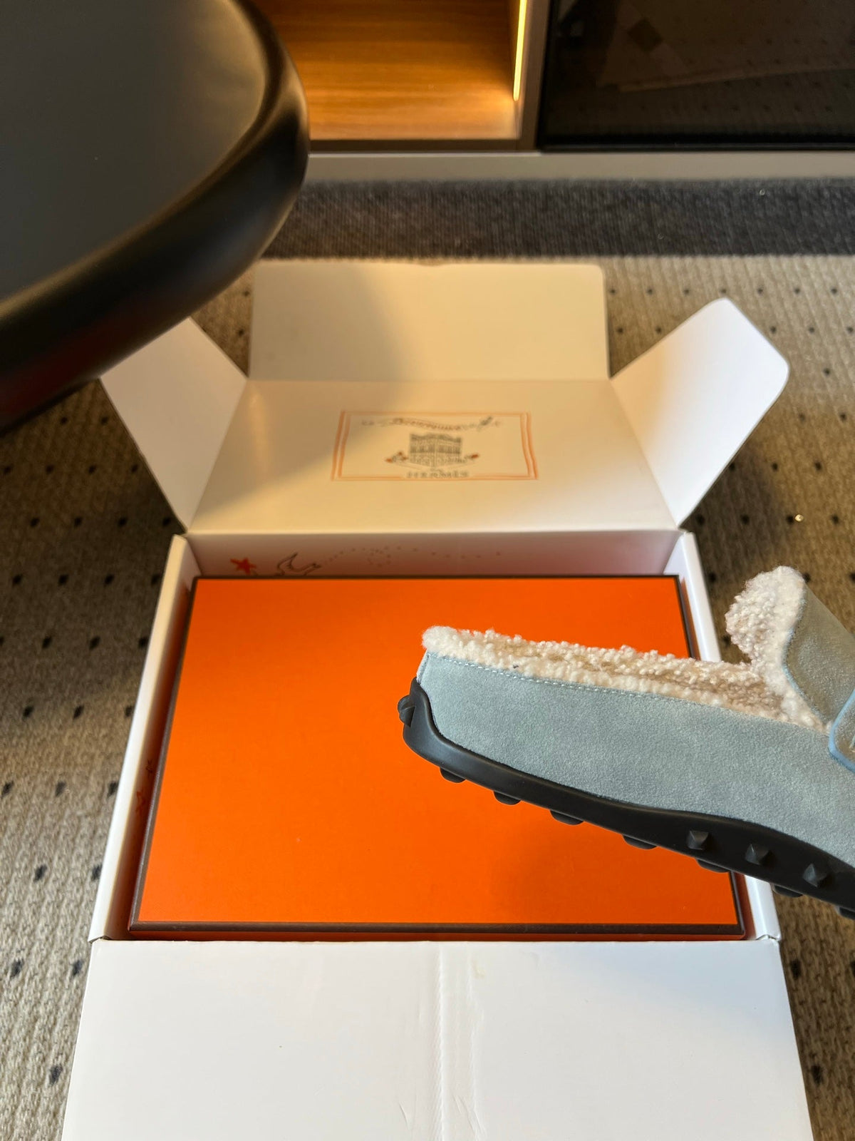 HM 26S Destin Mules Pastel Blue Suede