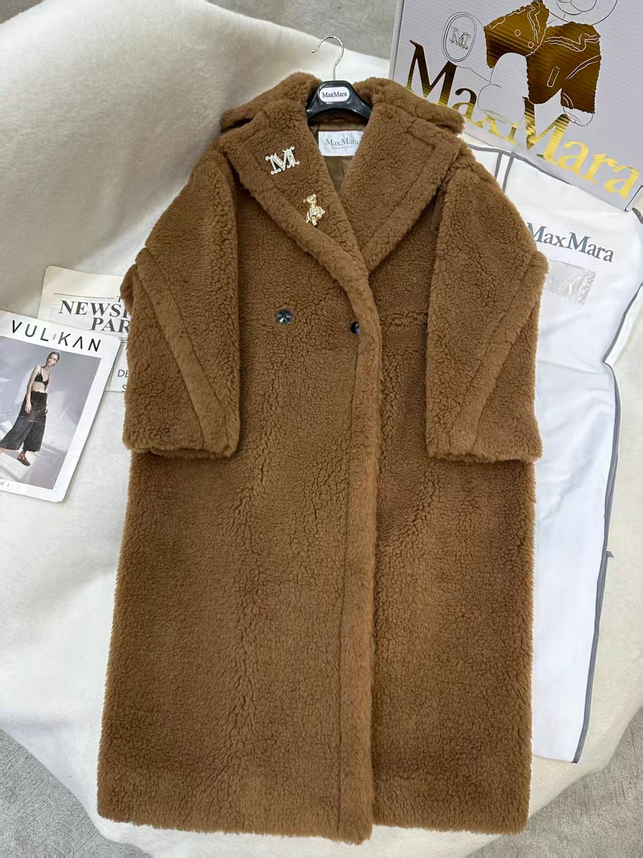 Max Mara Teddy Bear Icon Coat Brown