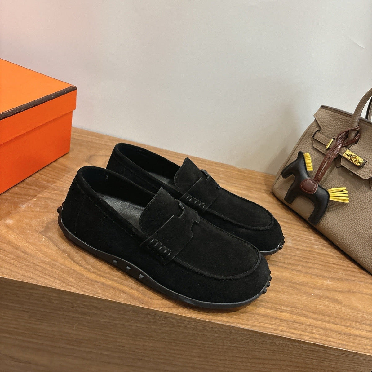 HM Lazy Loafer Black Suede