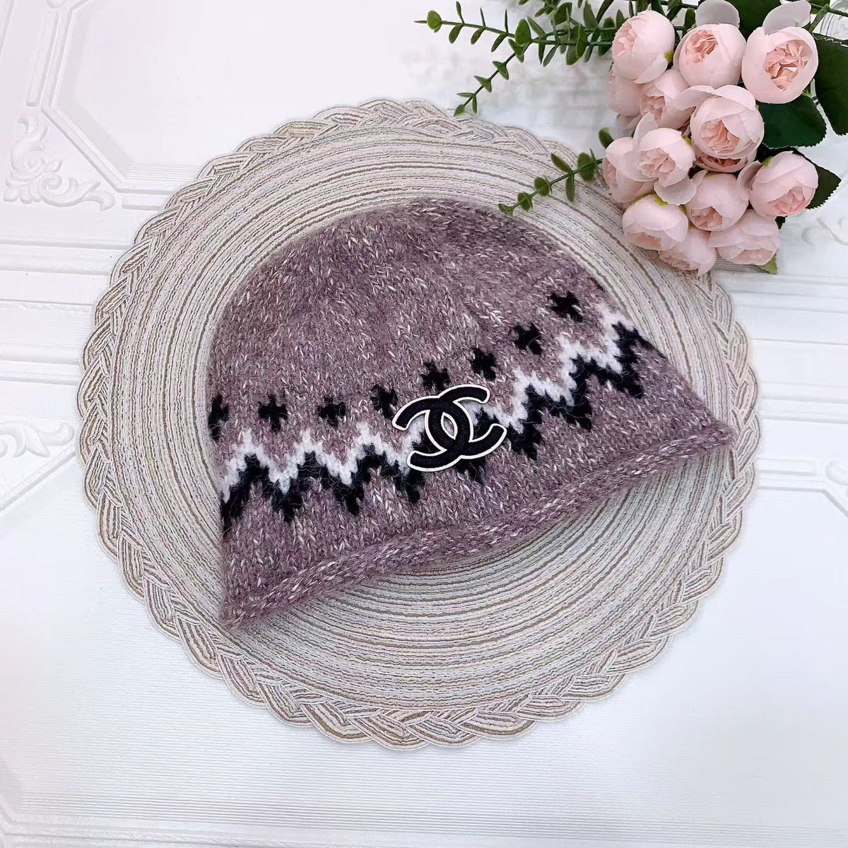 CC 26FW Double C Logo Knit Beanie Multicolor 518016