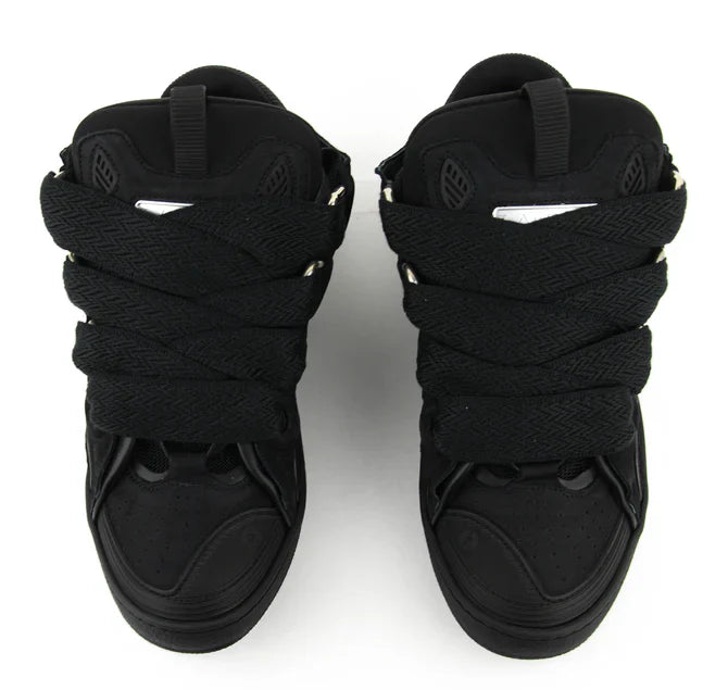 Lanvin Curb Men’s Sneakers Black Suede Mesh