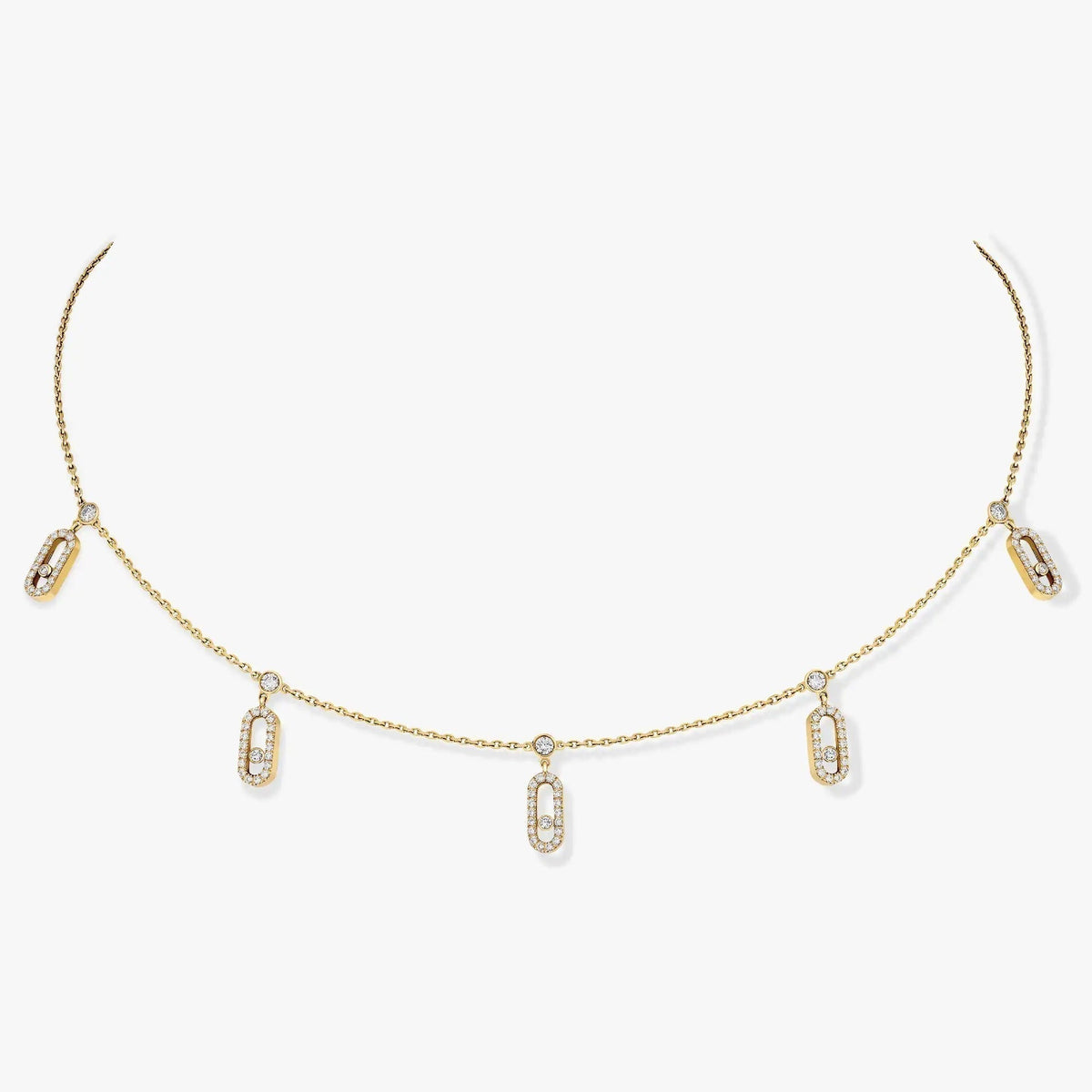 Messika Choker Move Uno Pampille Paved Gold Diamond Necklace
