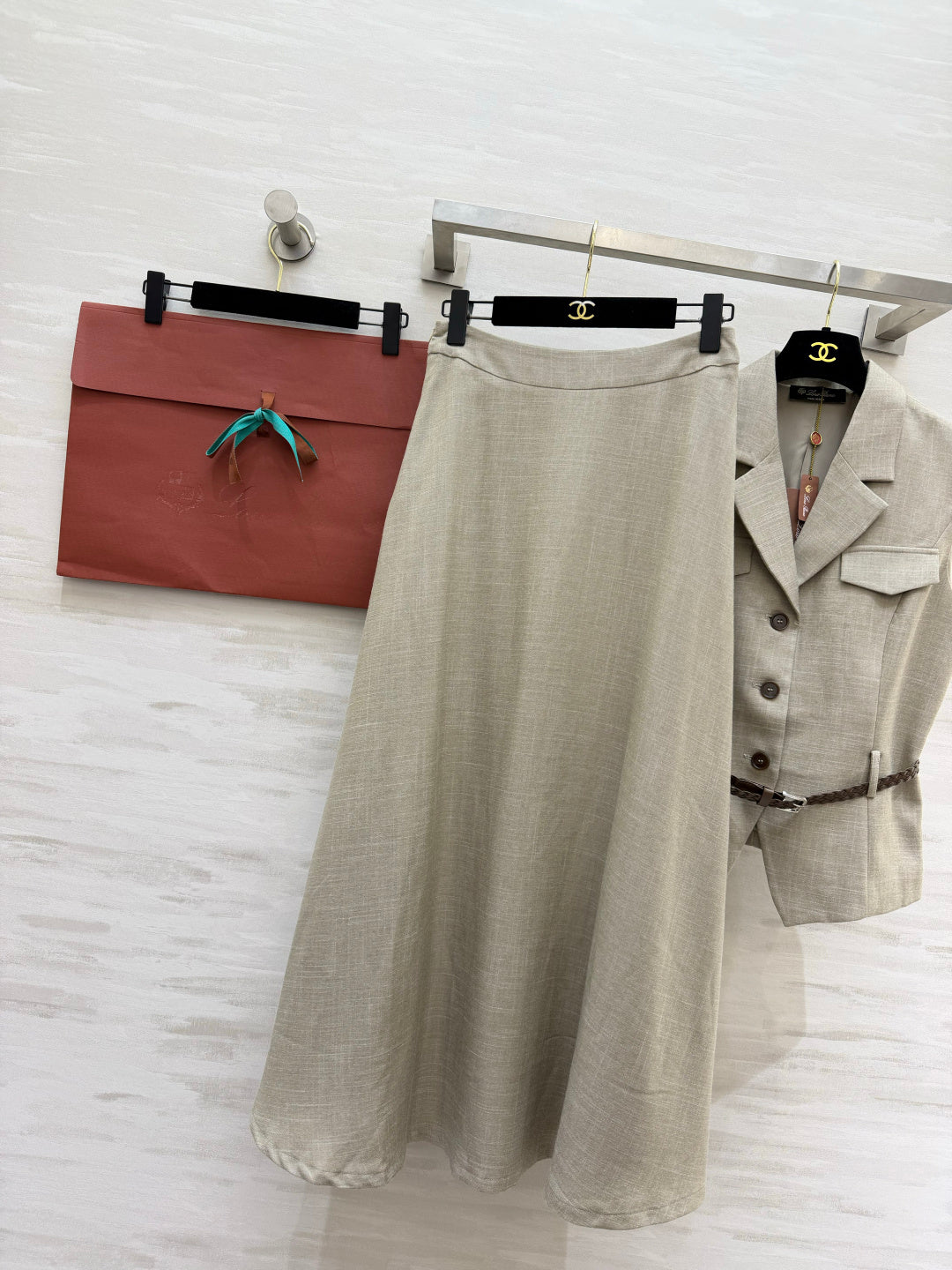 Loro Piana 26S Sleeveless Vest & Maxi Skirt Set 892
