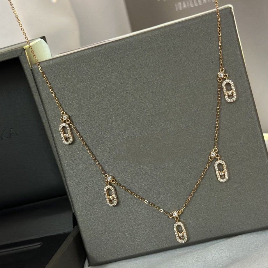 Messika Choker Move Uno Pampille Paved Gold Diamond Necklace
