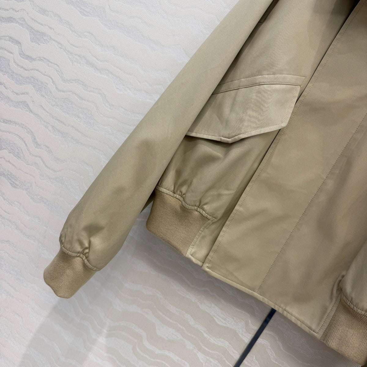 BV 26S Intrecciato Leather-Trimmed Jacket Polyester 435625
