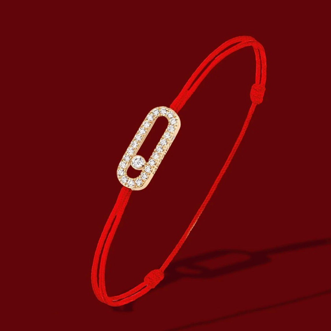Messika Move Uno Diamond Charm Red Cordieris
