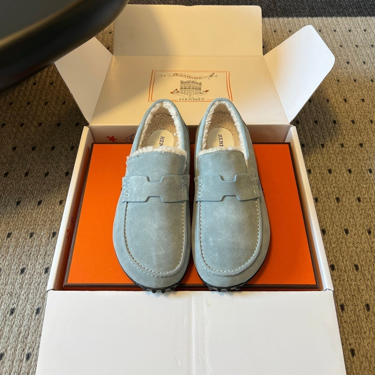 HM 26S Destin Loafers Light Blue Suede