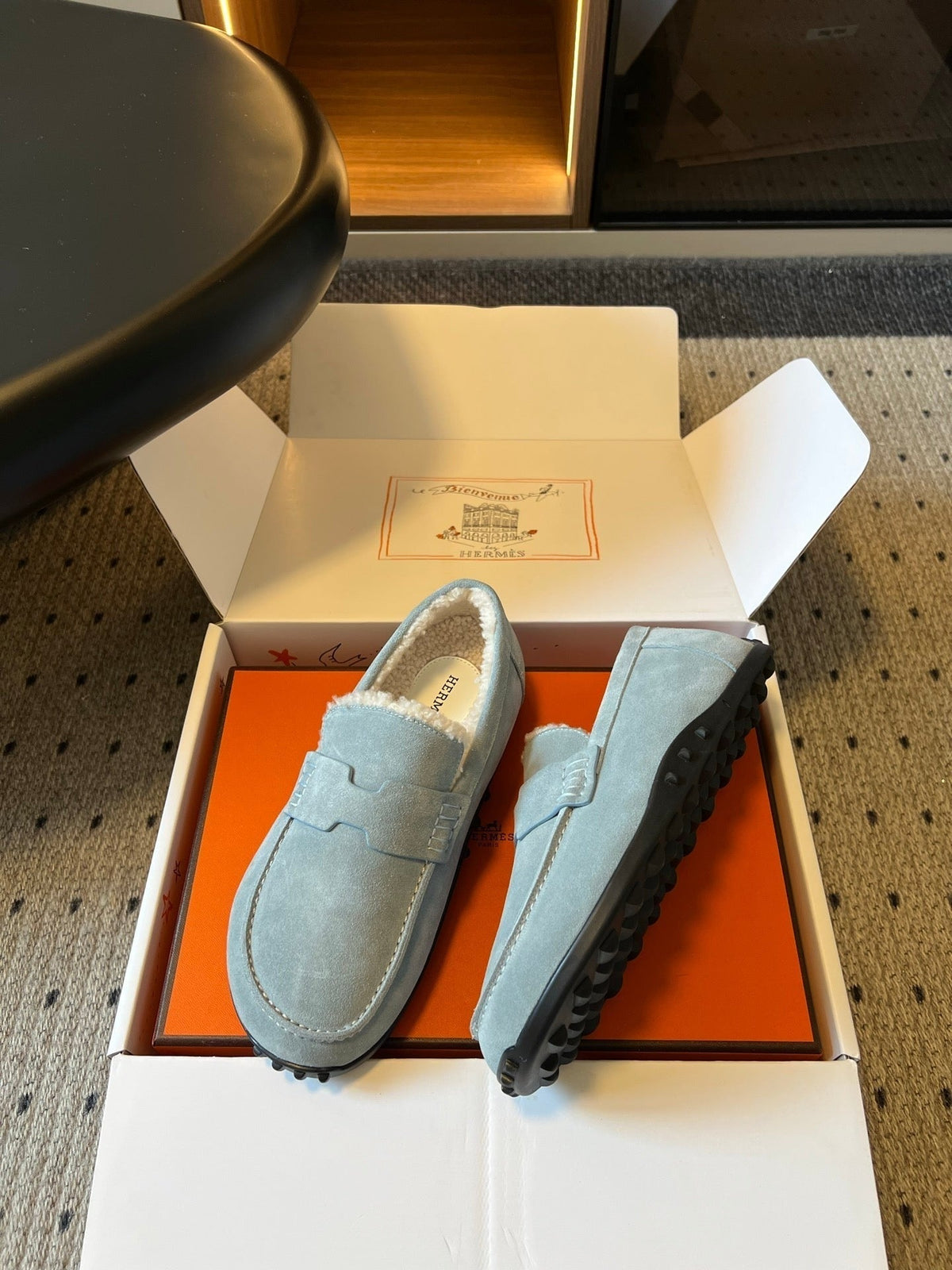 HM 26S Destin Loafers Light Blue Suede