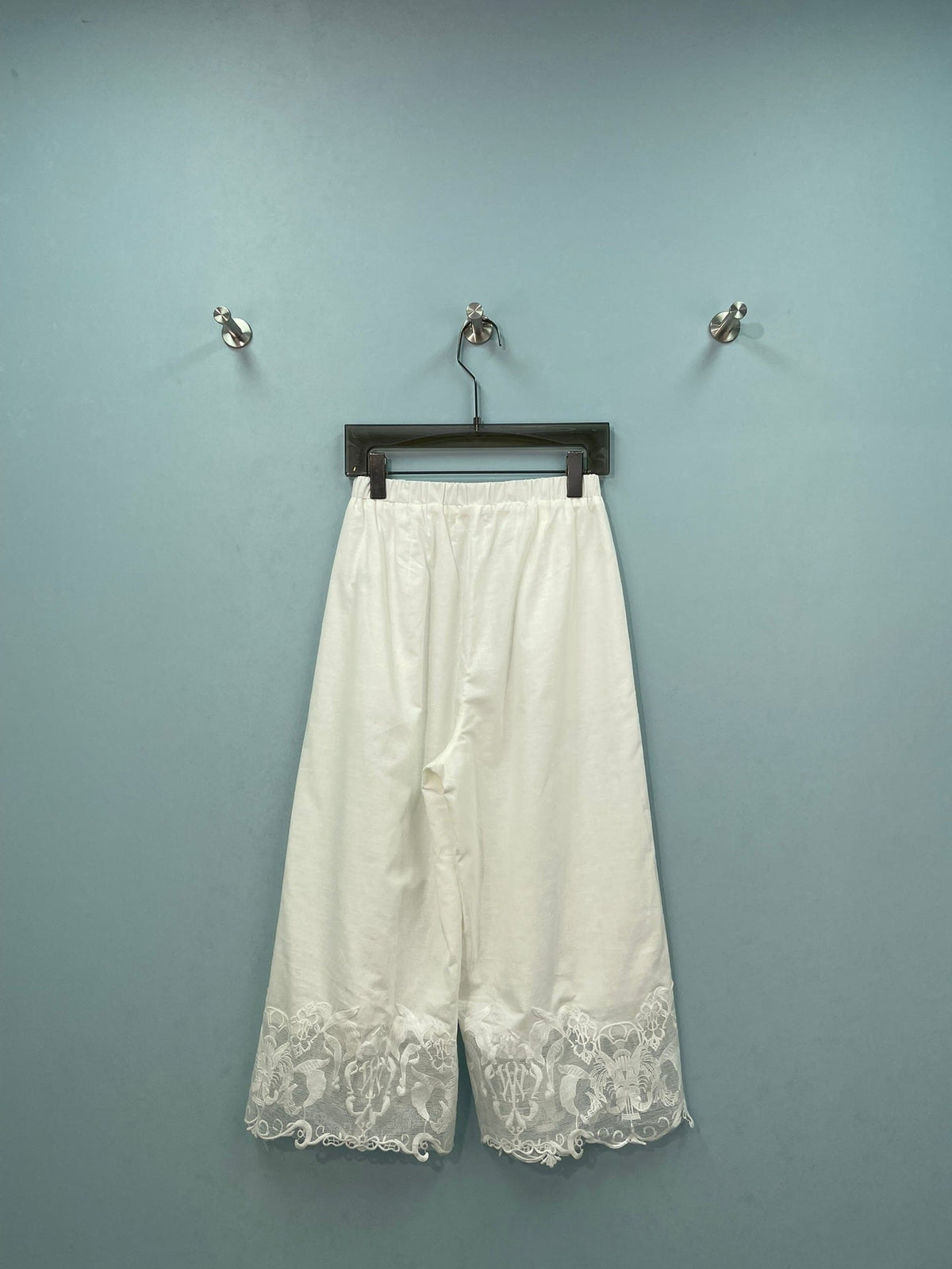 Chanel 26S Lace Trim Wide-Leg Pants 1561