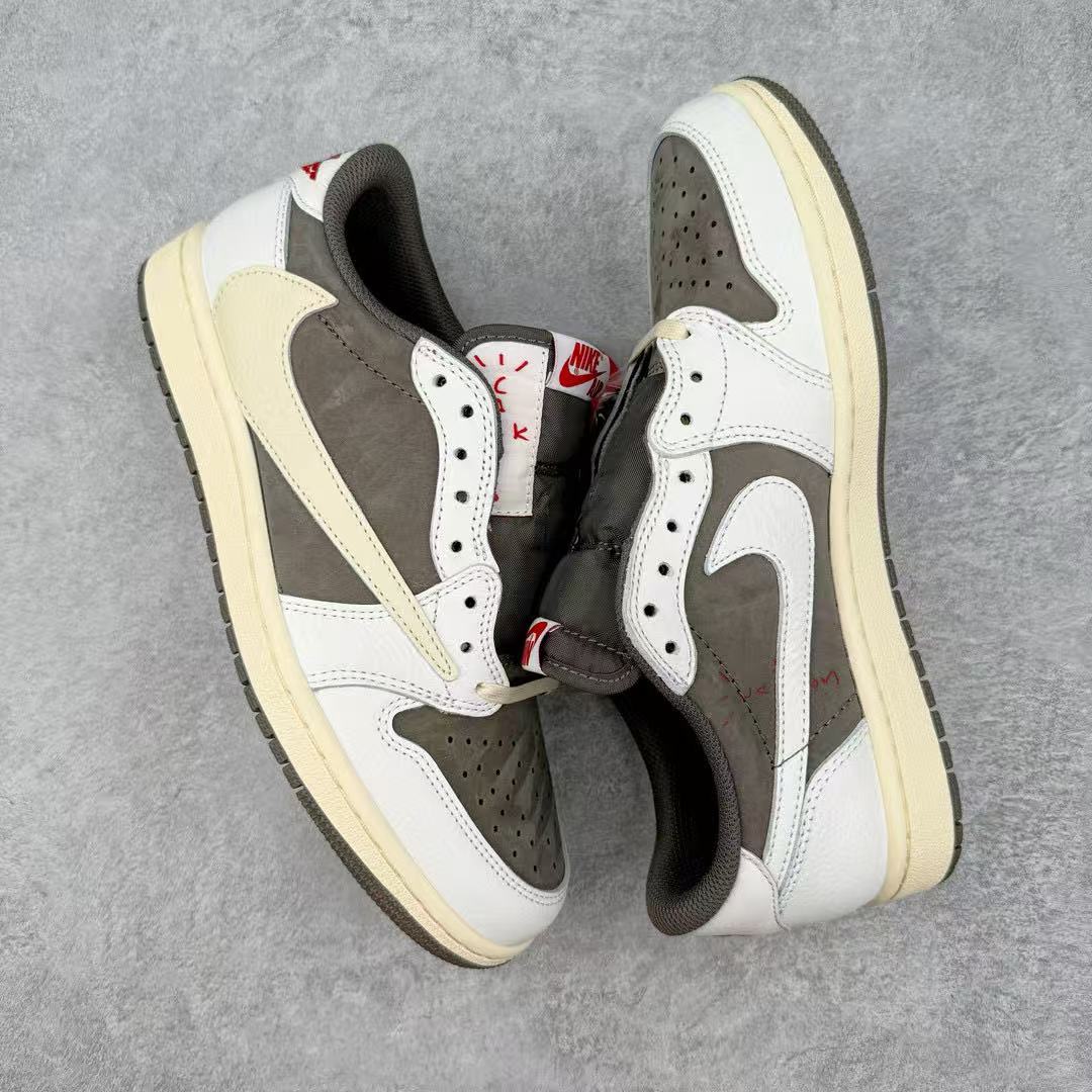 Nike Air Jordan 1 x TS Reverse Olive White Cream Leather Suede