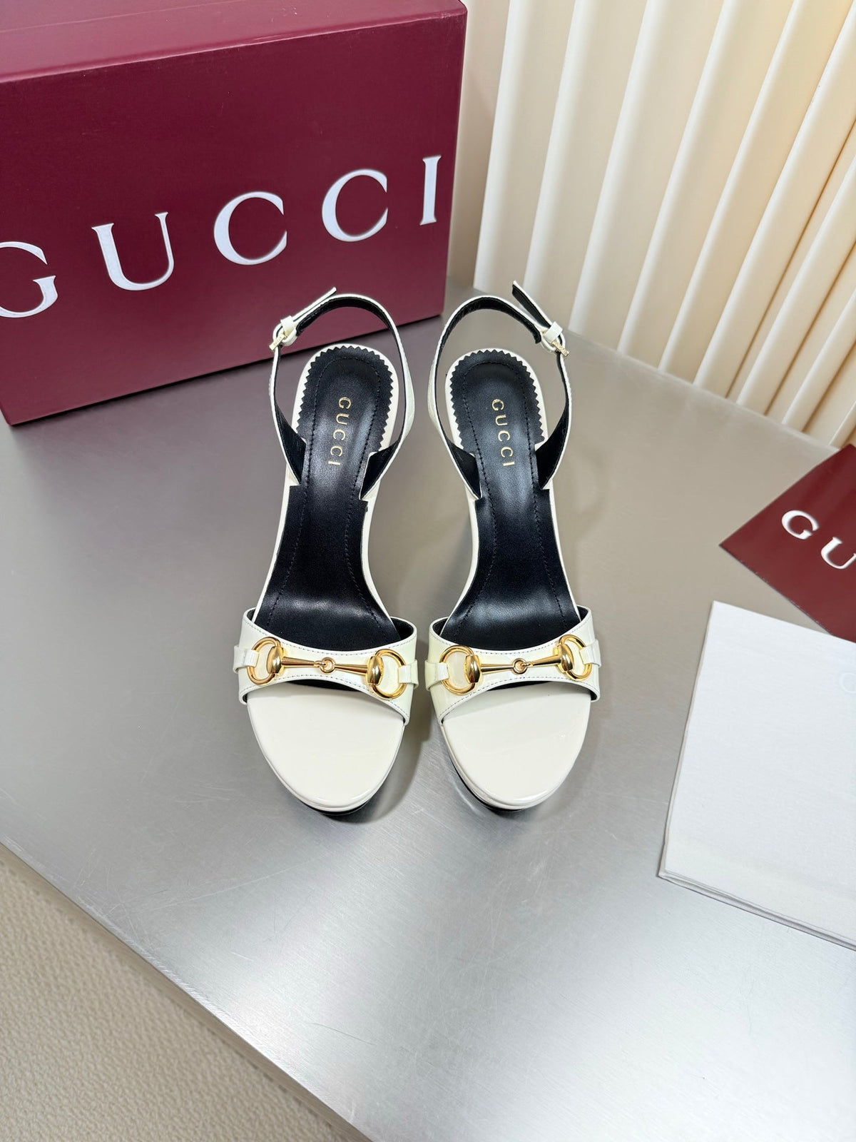 Gucci 26s Slingback Pump 10.5cm Cream White Calfskin