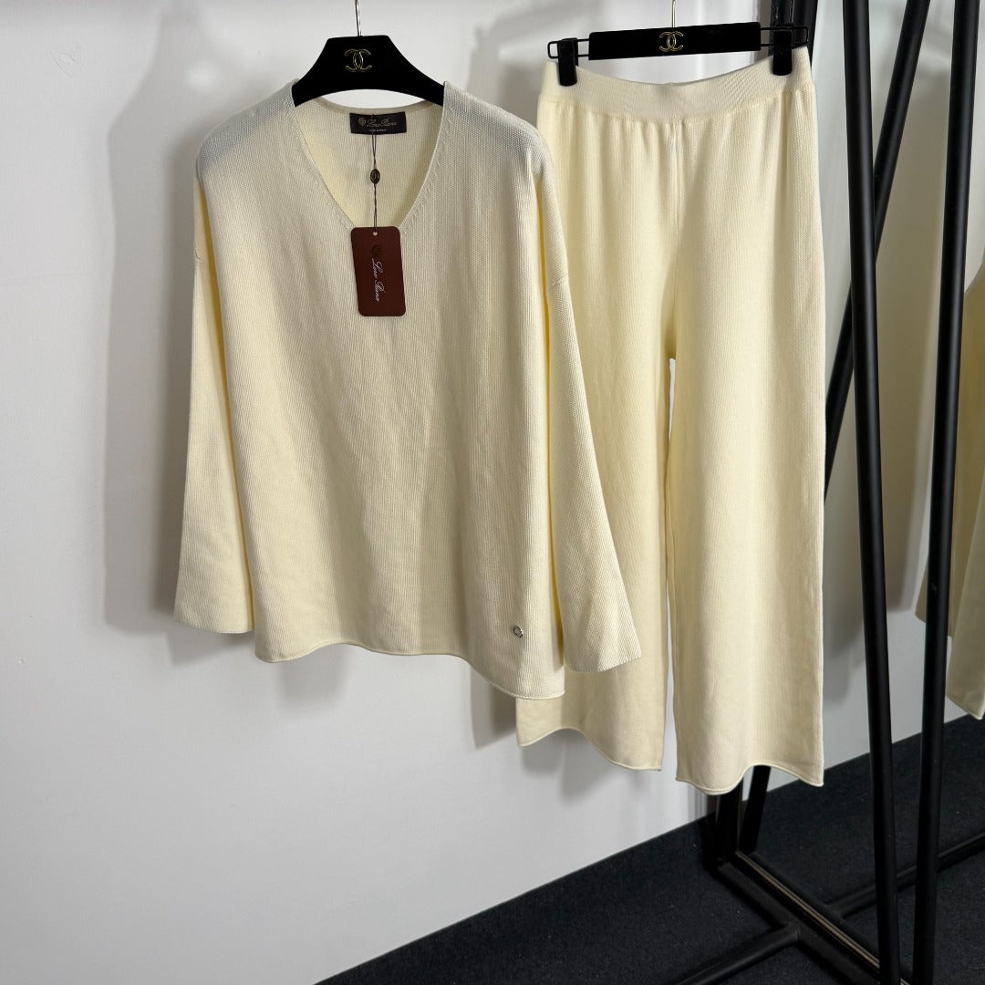 LP 26s V-neck Knit Pants Set 959