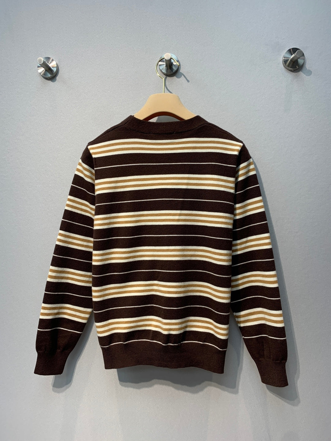Miumiu 2026 Striped V-Neck Cardigan Wool 421177