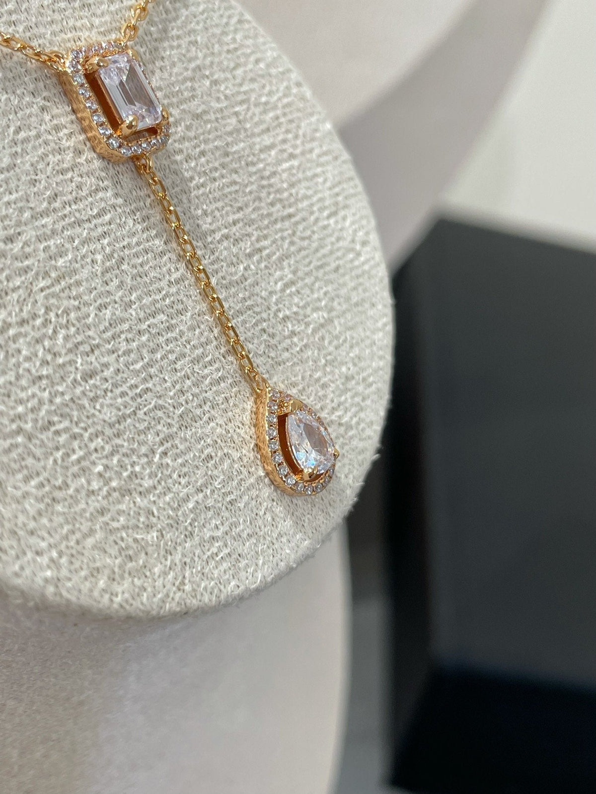 Messika My Twin Diamond Pink Gold Tie Necklace