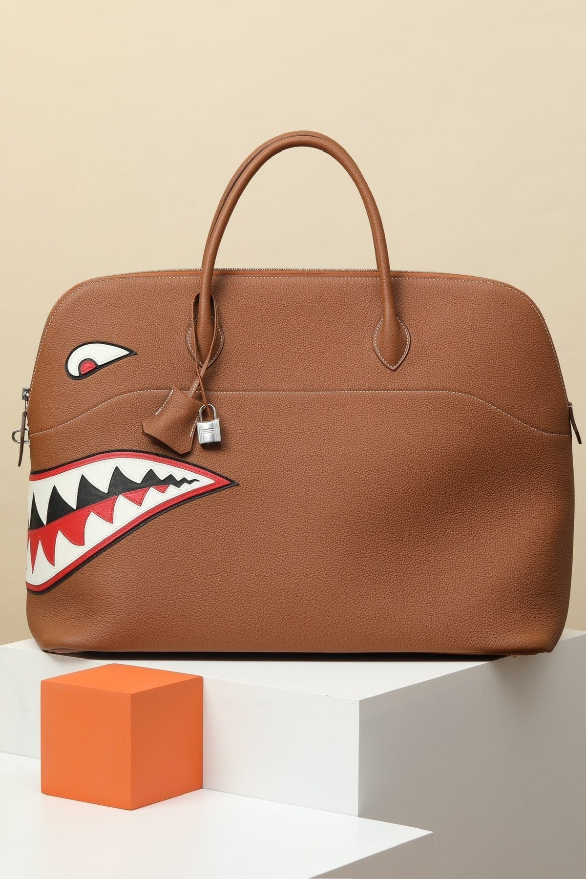 High-end Hermes 2026 Bolide Bowling Shark Bag 45cm Togo Leather