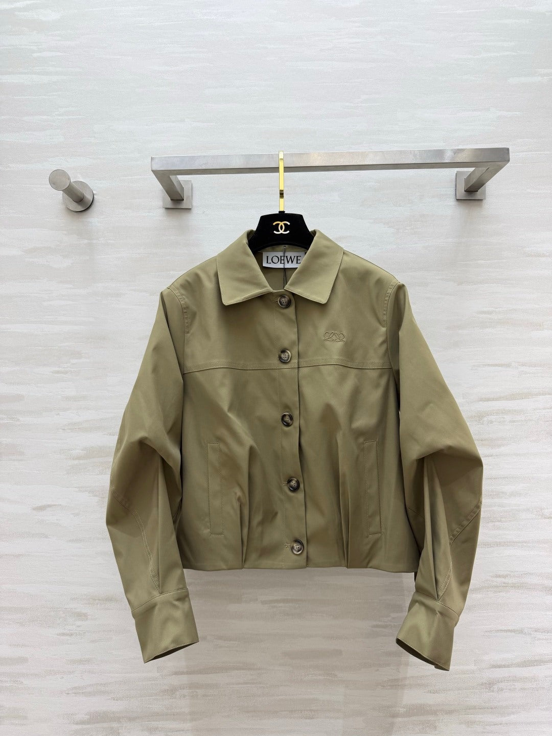 LW 26S Cropped Jacket Tonal Embroidery Anagram 435258