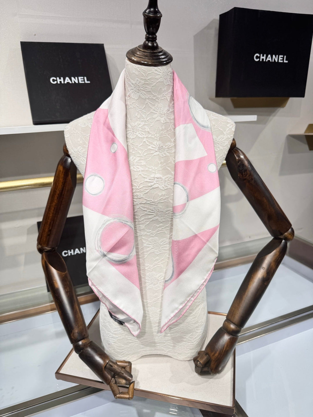 Chanel 2026 Space-Themed Scarf 90cm Silk 200823