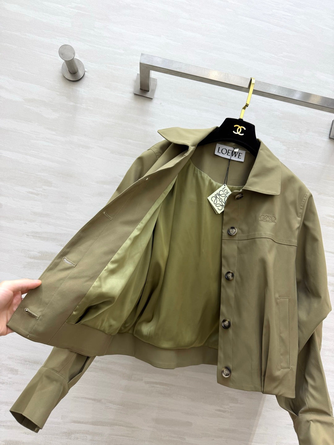 LW 26S Cropped Jacket Tonal Embroidery Anagram 435258