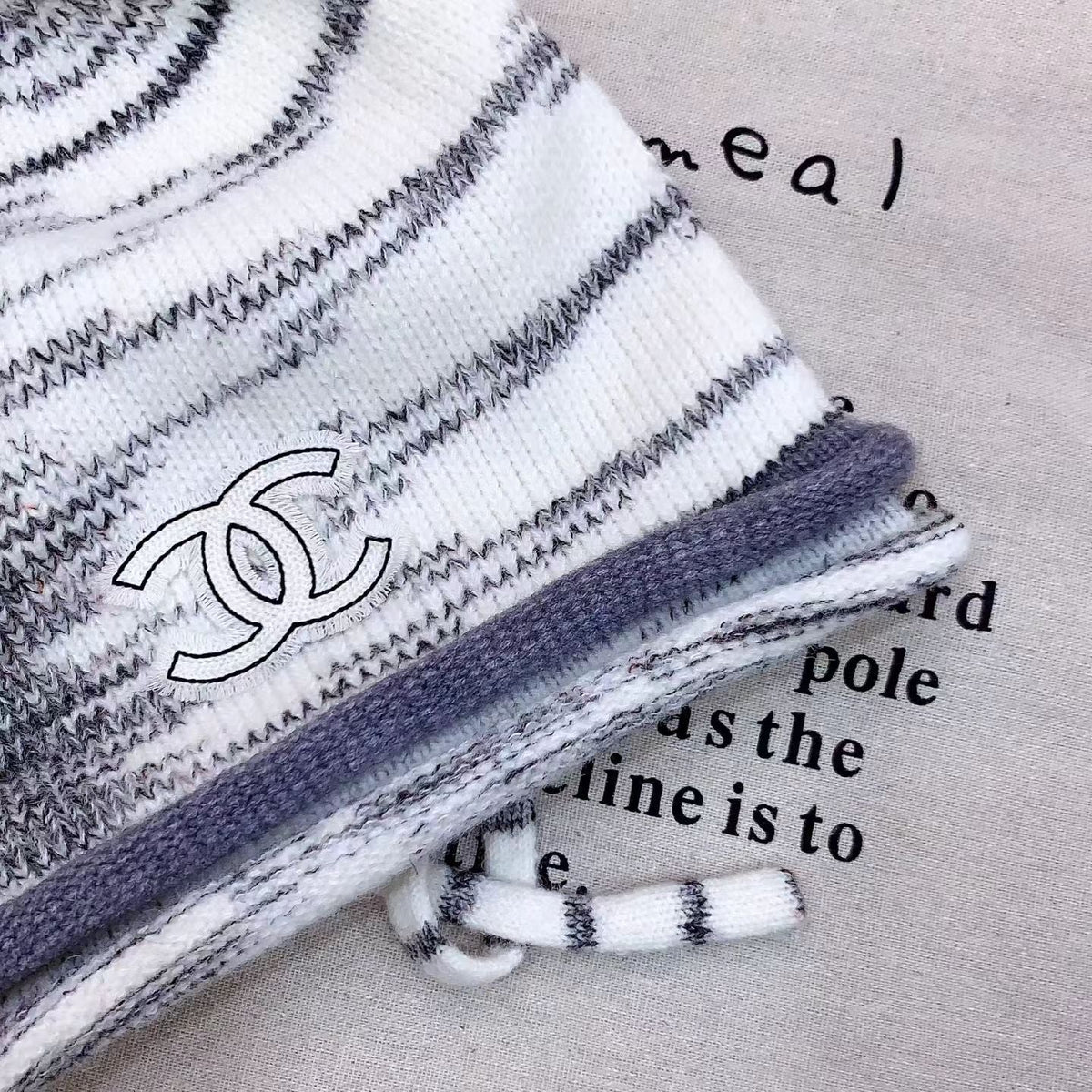 CC 26FW Marled Knit Beanie Double C Logo 518015