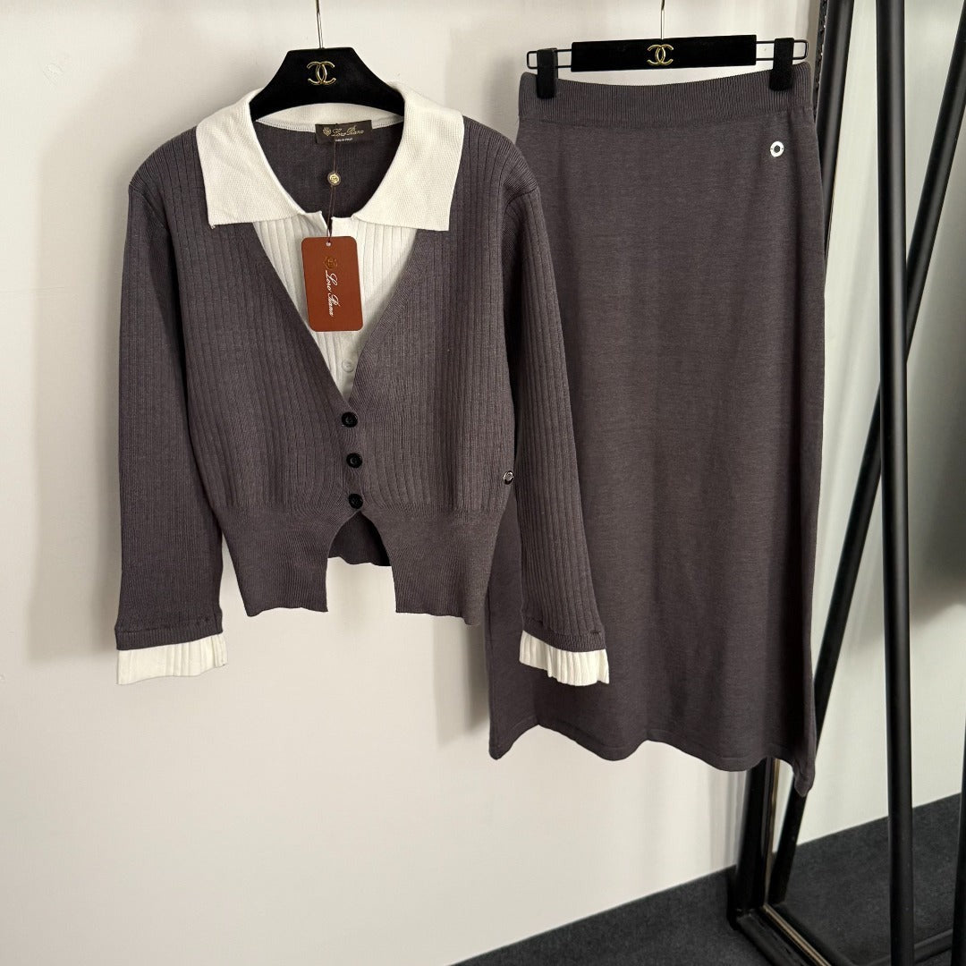 LP 26s Layered Cardigan Skirt Set 956