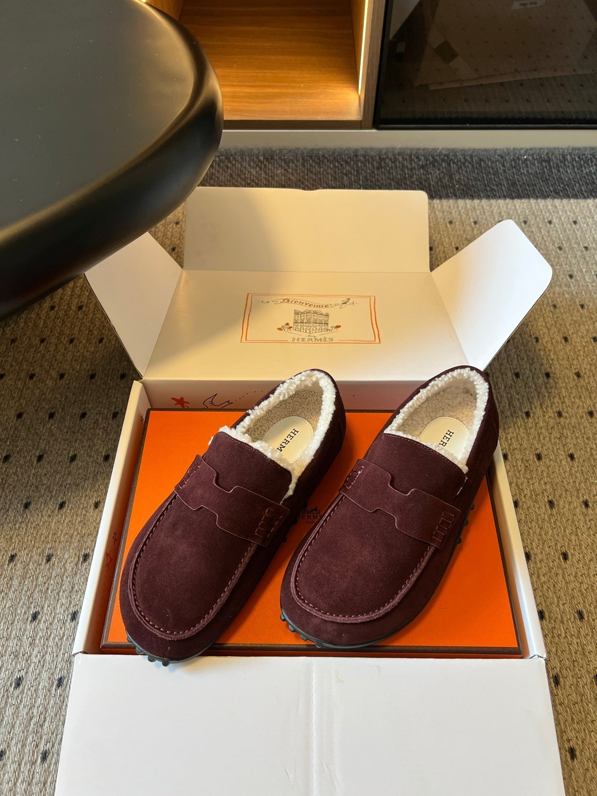 HM 26S Destin Loafers Dark Red Suede