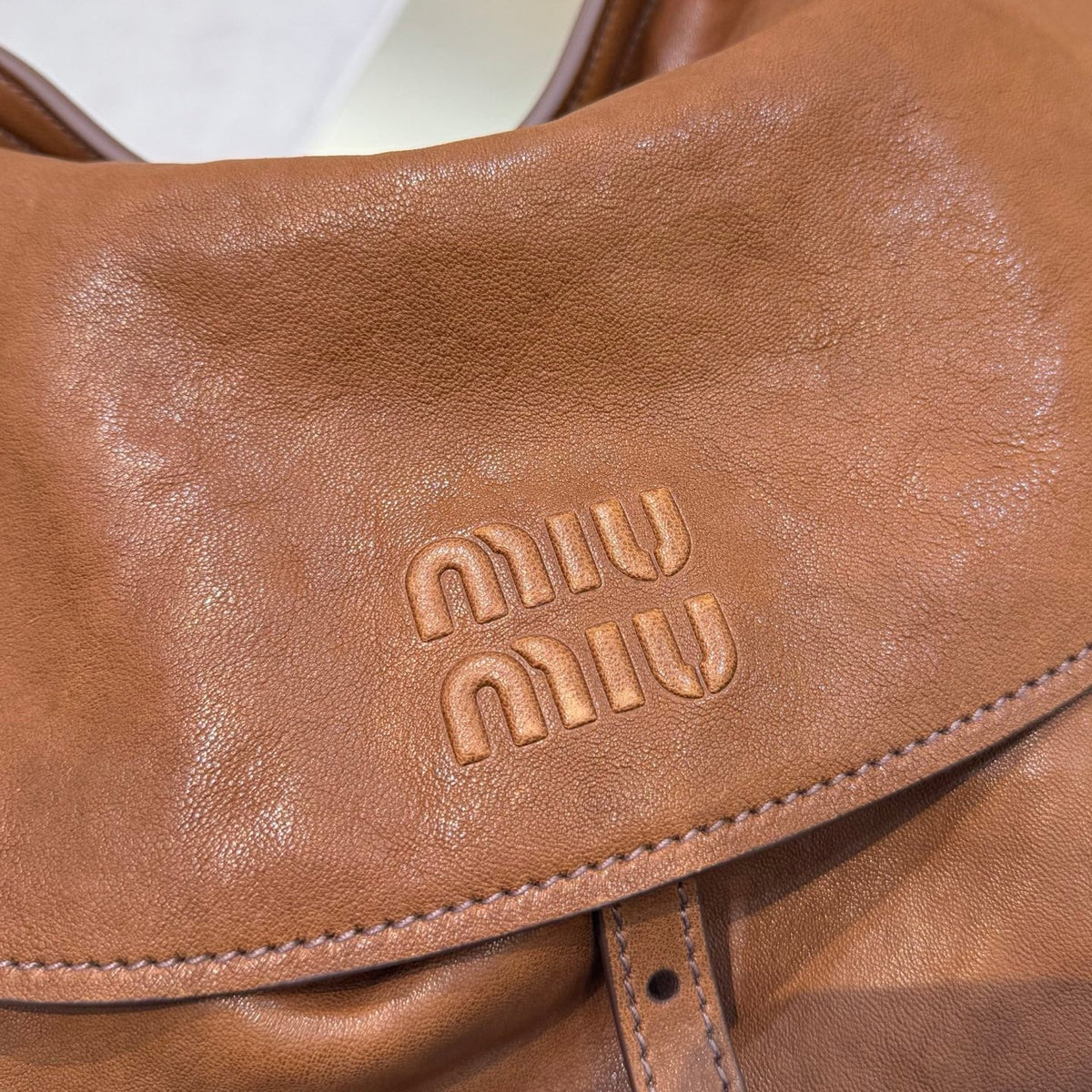 MiuMiu 2026 Rendez-vous Bag 40cm Brown Leather