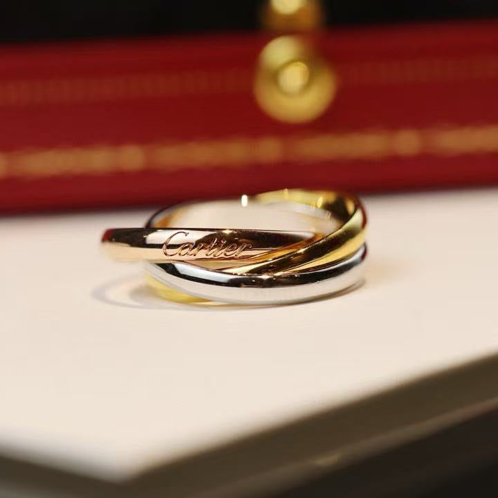 TRINITY RING GOLD PINK GOLD SILVER
