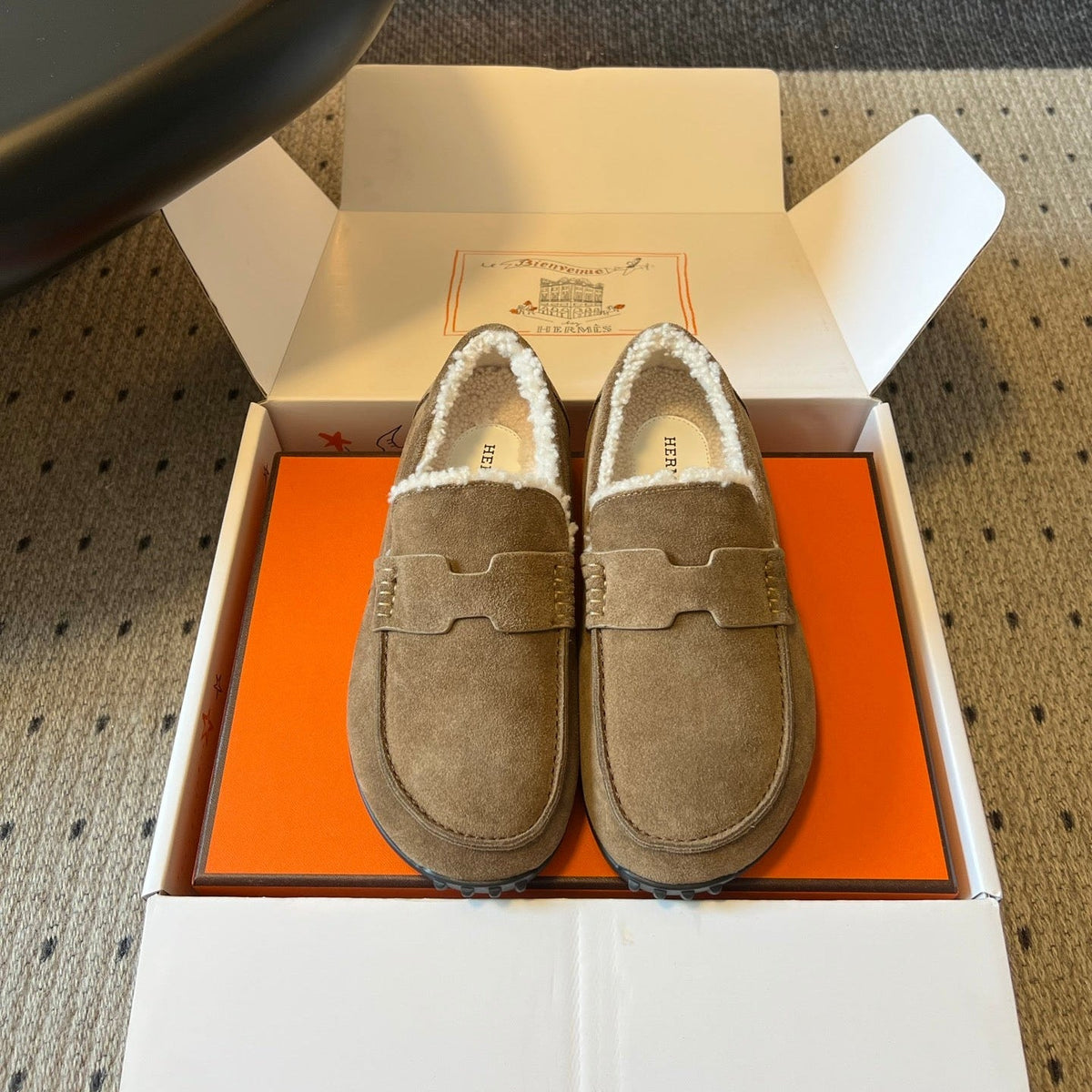 HM 26S Destin Loafers Greyish Beige Suede