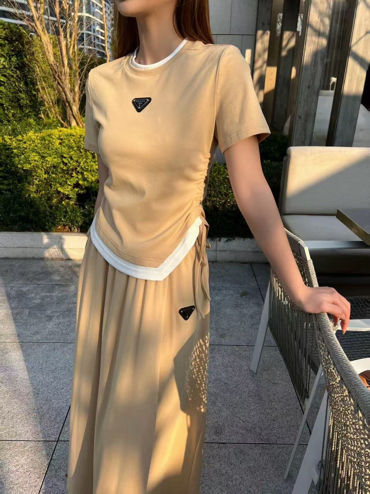 Prada 26S Top and Skirt Set Style 834