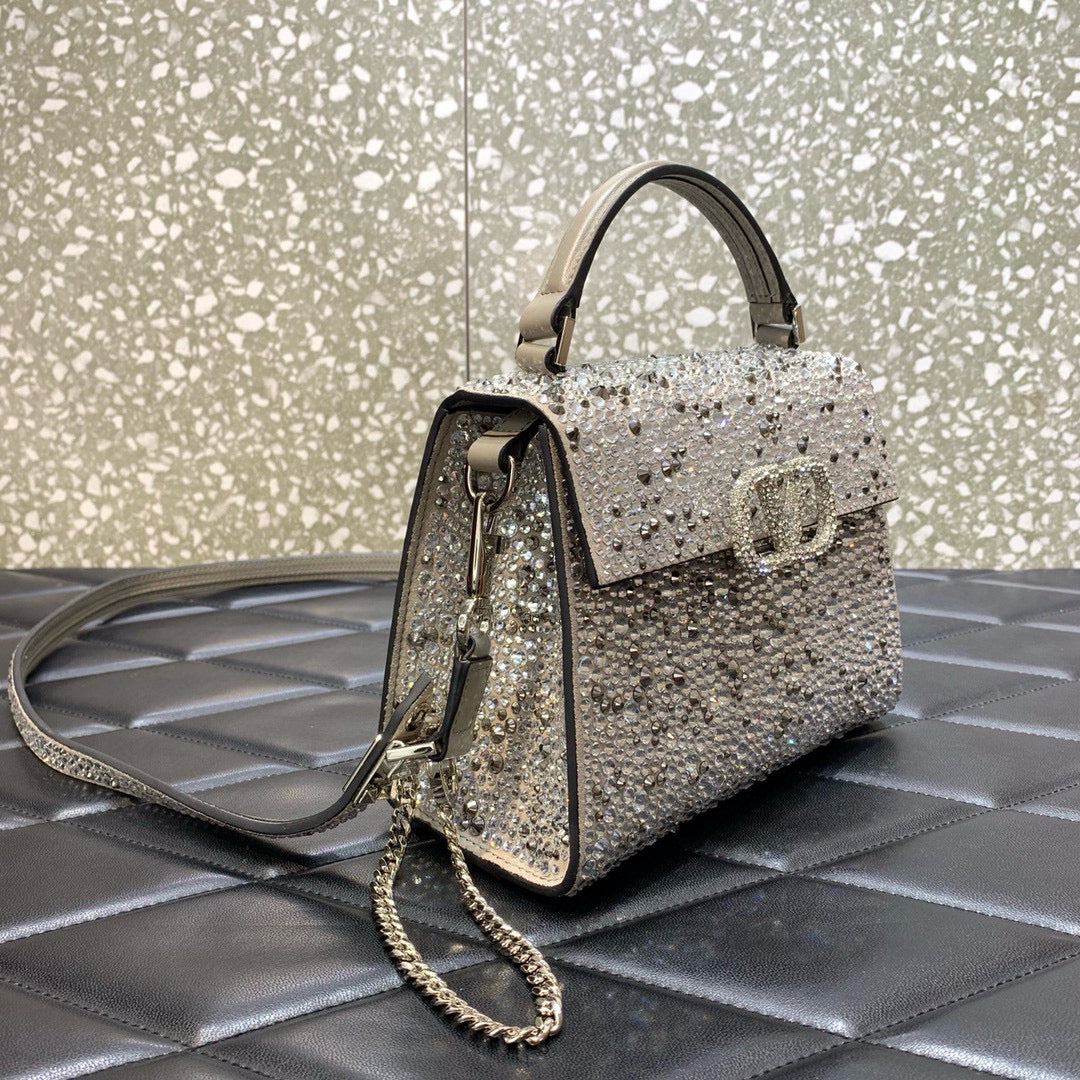 MINI VSLING HANDBAG WITH SPARKLING EMBROIDERY