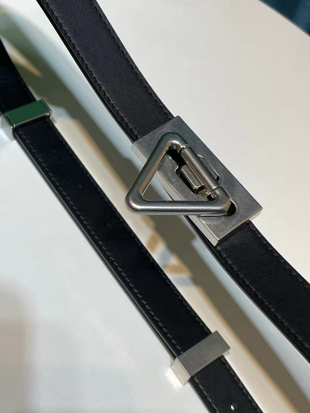 BOTTEGA VENETA BELT TRIANGLE CALFSKIN LEATHER