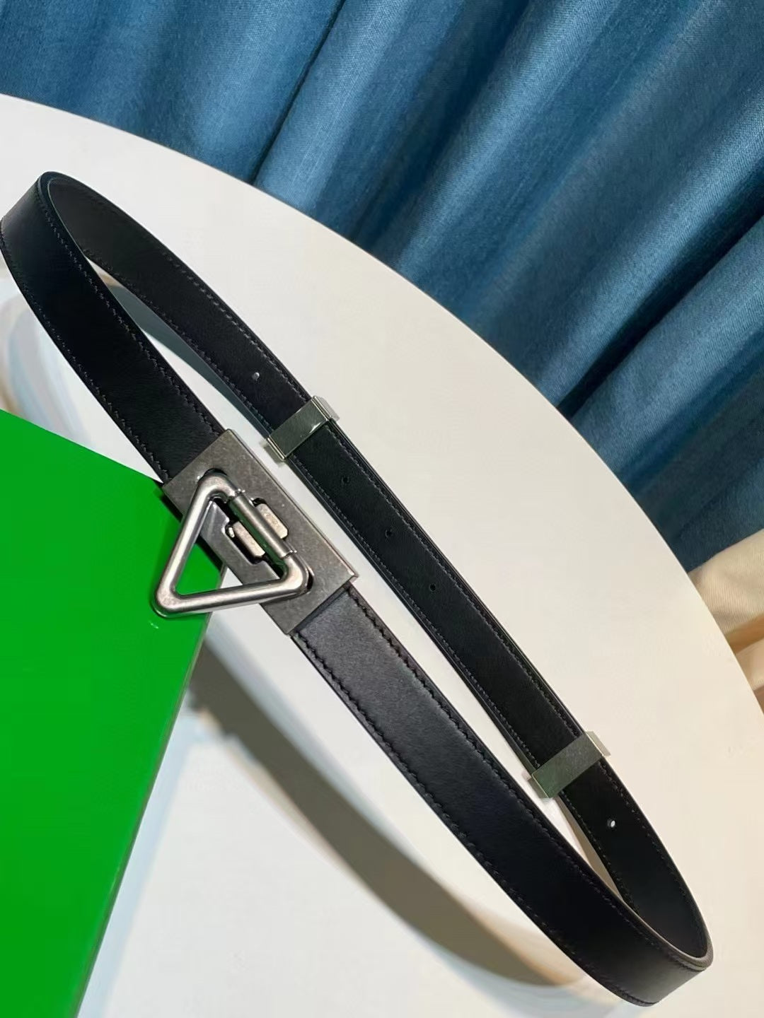 BOTTEGA VENETA BELT TRIANGLE CALFSKIN LEATHER