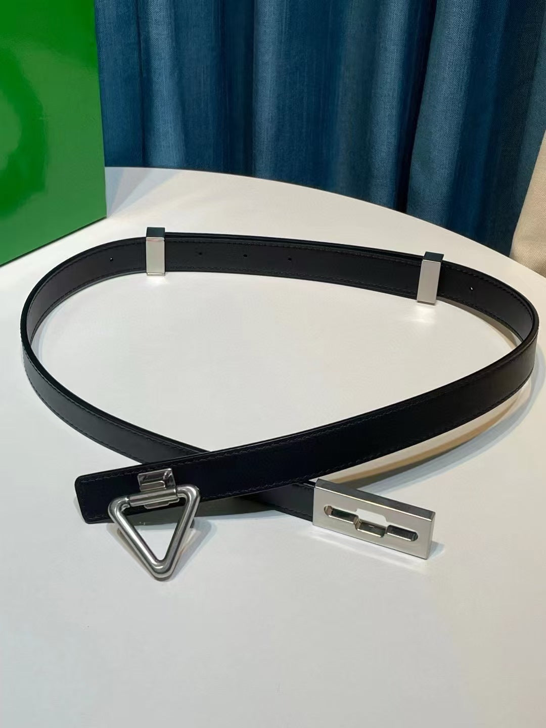 BOTTEGA VENETA BELT TRIANGLE CALFSKIN LEATHER