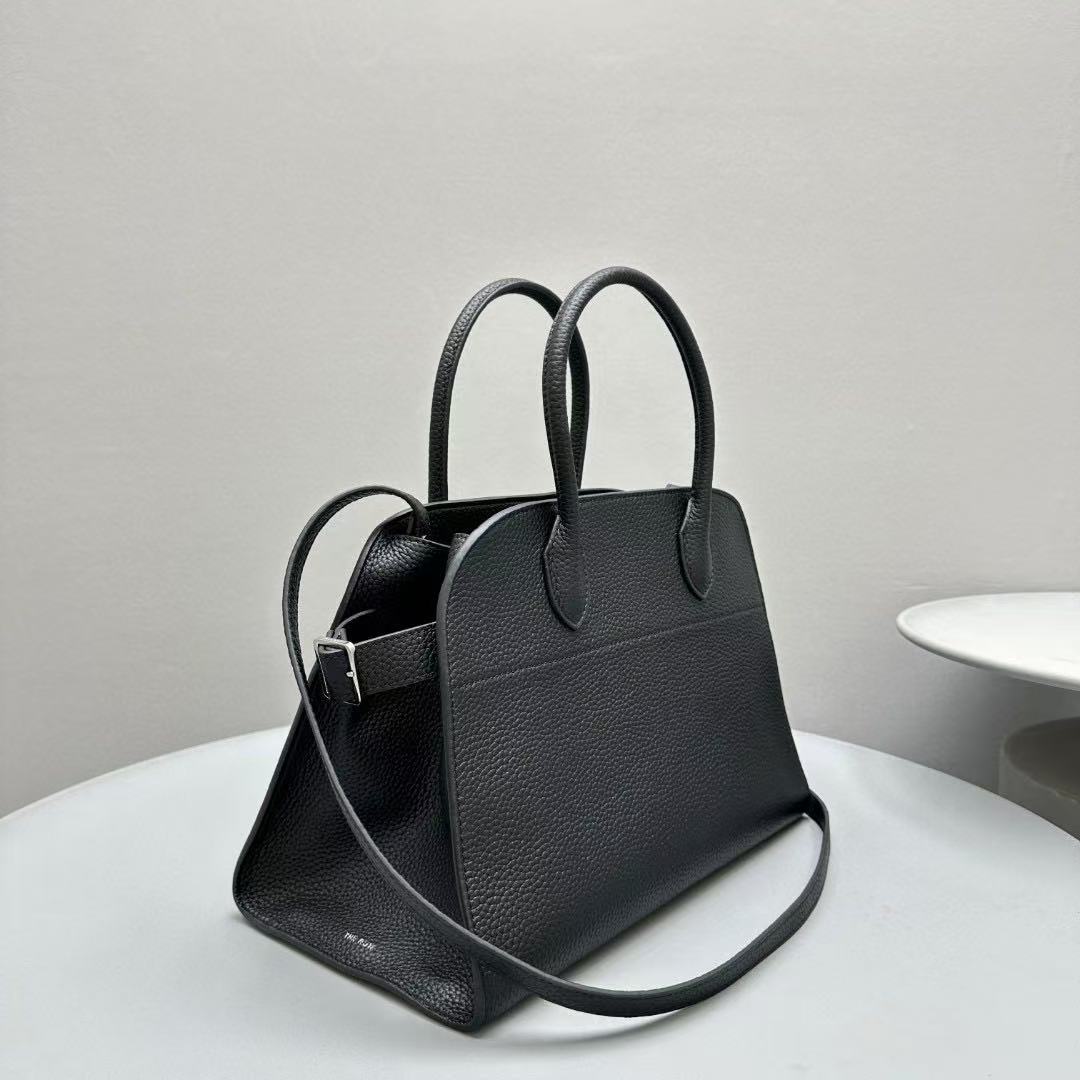 The Row Margaux 17 Black Leather